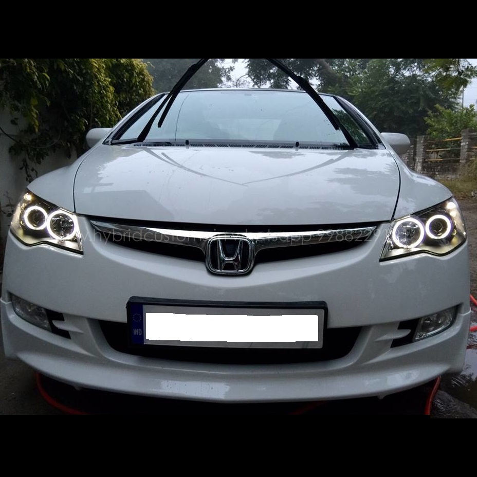 Honda Civic Custom Dual Rings Headlamps - Image 2