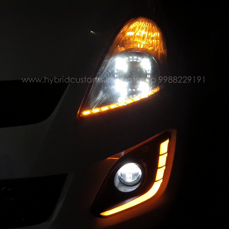 SWIFT Custom Headlights with Panamera projector + Matrix DRL - Image 4